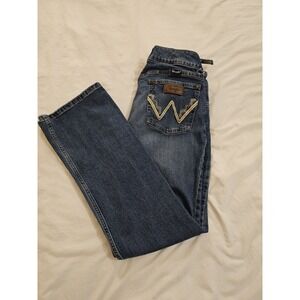 Wrangler Boot Cut Jeans Womens 11x30 Blue Denim Mid Rise Stretch
